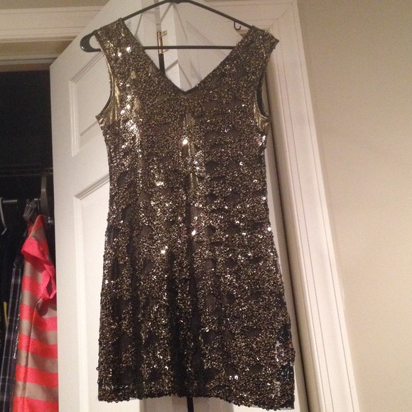 Sequence embellished express cocktail dress