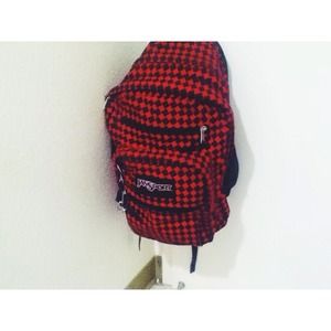 Jansport checkered backpack