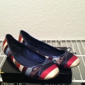 Coach Striped Ballet Flats