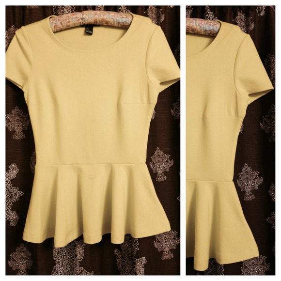 Peplum Neon Green Top