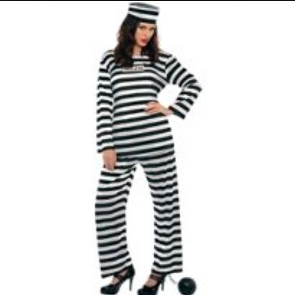 Inmate 2pc Jumpsuit Costume