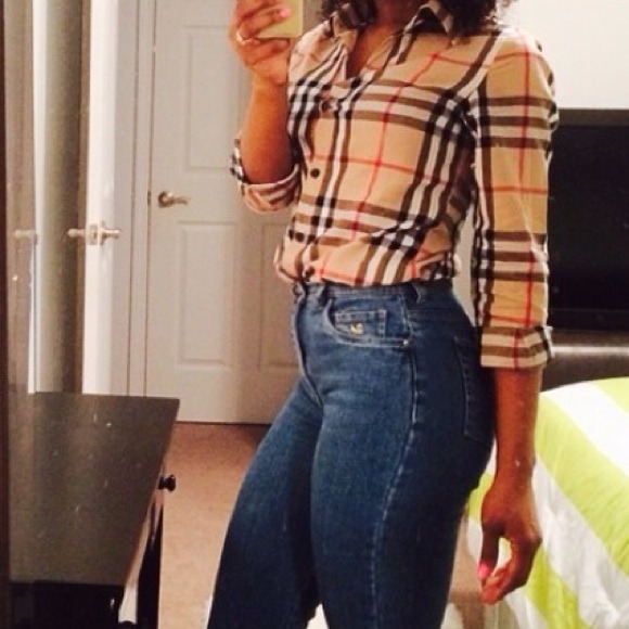 Button down print shirt