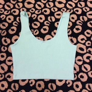 American apparel mint crop top tank💕