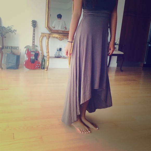 Dresses & Skirts - High low beige tan maxi skirt