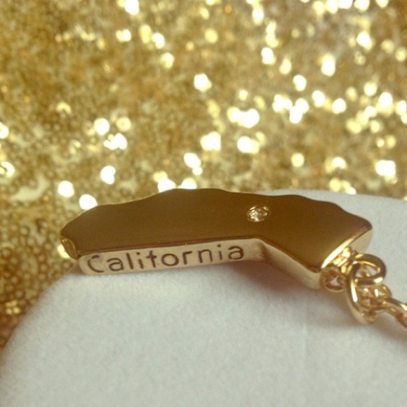 Jewelry - Gold California necklace with rhinestone Jewelry - Gold California necklace with rhinestone