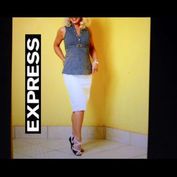 EXPRESS white pencil skirt on hold. Shoes4Sale! - Picture 2 of 5