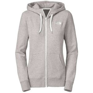 SOLD North Face Women's Logo Full Zip Grey/White
