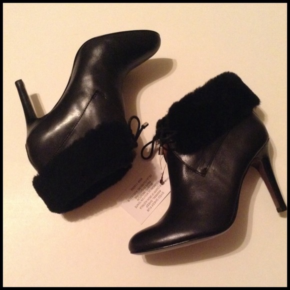 Coach Shoes - NWT Coach Malia Soft Sheep Fur Tie-up Booties Coach Shoes - NWT Coach Malia Soft Sheep Fur Tie-up Booties