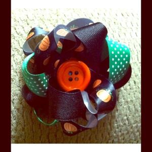 Halloween pumpkin patch boutique bow