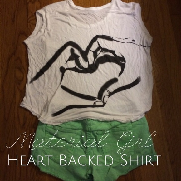 SOLD Material Girl Heart Backed Shirt