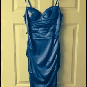 Medium size knee length satin dress
