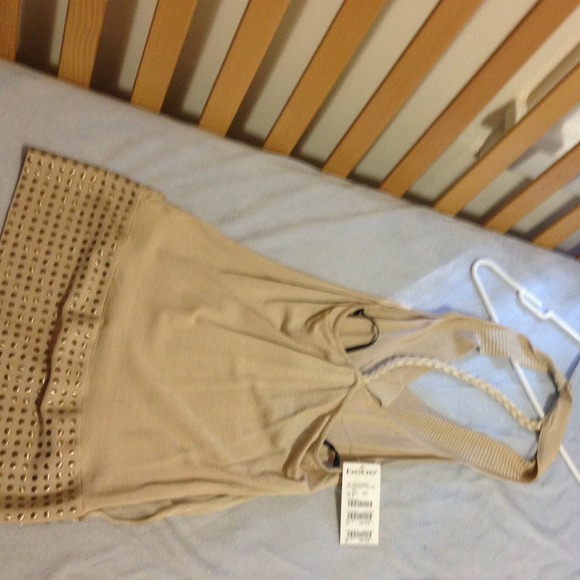 Brand new with tags gorgeous tan colored bebe top - Picture 2 of 4