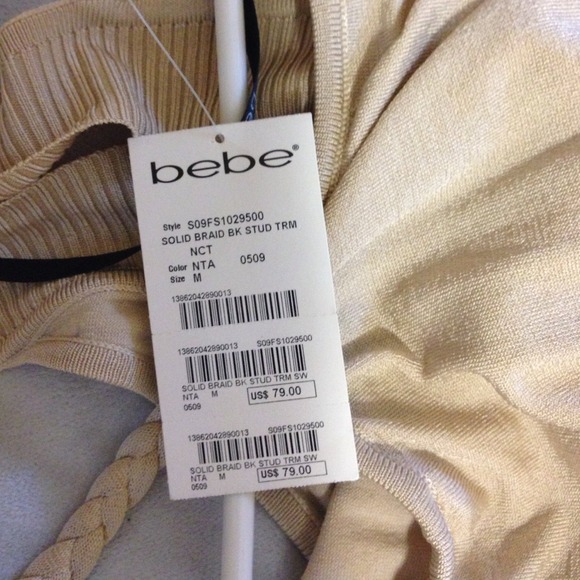Brand new with tags gorgeous tan colored bebe top - Picture 4 of 4