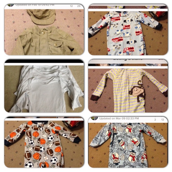 Gap coat, 4 onesies and 4 pjs