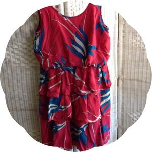 Tiered Sleeveless Patterned Dress
