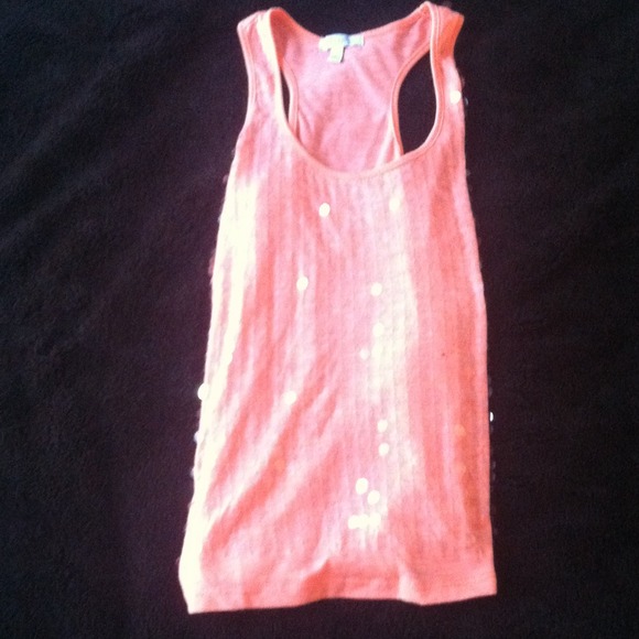 Delia's xs orange sequin tank.