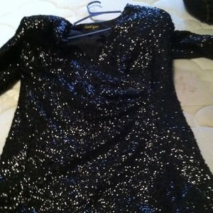 Black sequence dress