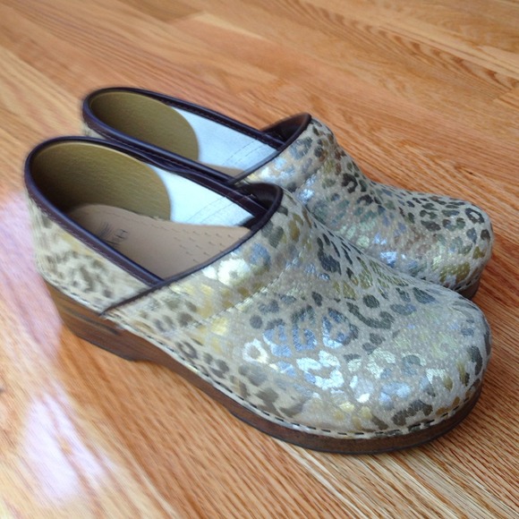 Limited addition metallic leopard Dansko clogs