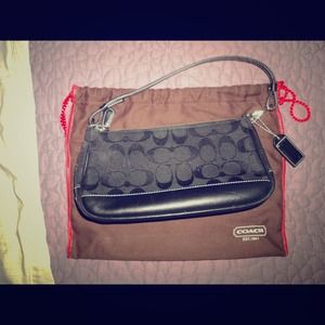 Authentic Coach Signature Black Shoulder Purse