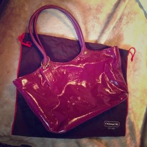Purple Patent Coach Bag in Mint Condition