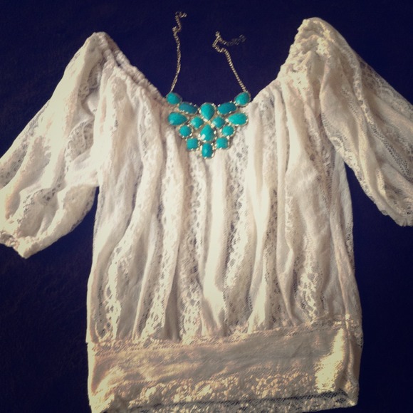 Small white lace top