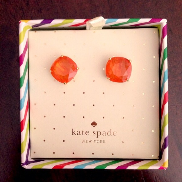 ❌UNAVAILABLE❌ KS gumdrop earrings in orange - Picture 2 of 4
