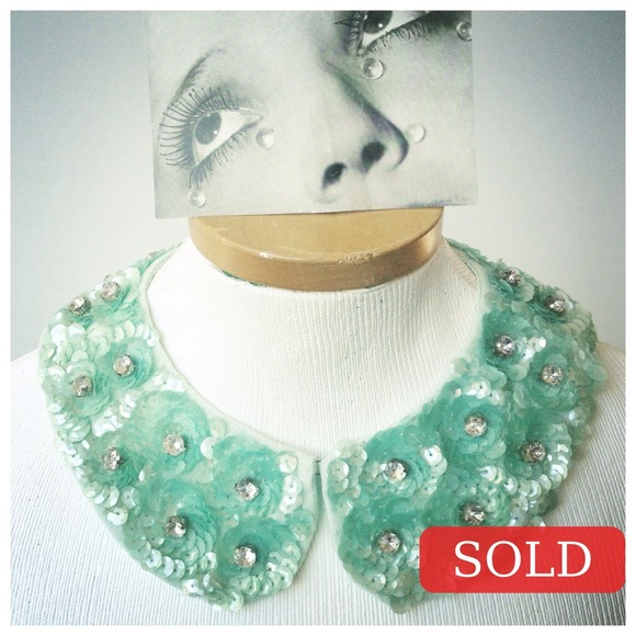 BUNDLED Mint Sequin Collar Necklace Accessory
