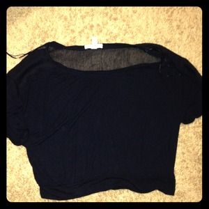 Black crop top off the shoulder top