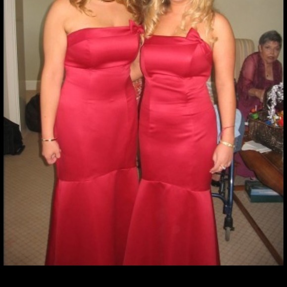 Red evening dress  prom gown