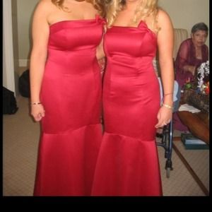 Red evening dress  prom gown