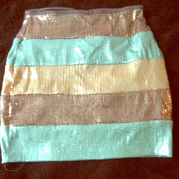New multi colored sequin skirt