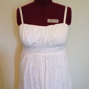 White lace dress with adjustable straps