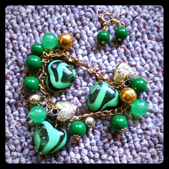 Bracelet with matching earrings.