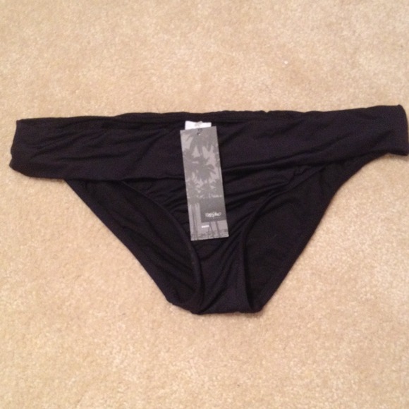 Black swim suit bottoms.