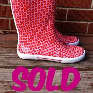 ✋SOLD✋COACH Pink Ursula Rain Boots