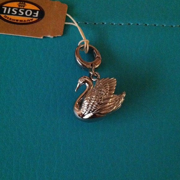 Fossil Swan Charm