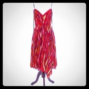 BCBGMAXAZRIA Firebird Runway Silk Dress