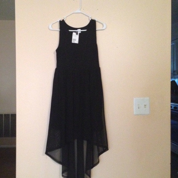 ALL Black High-Low Dress - Picture 2 of 3