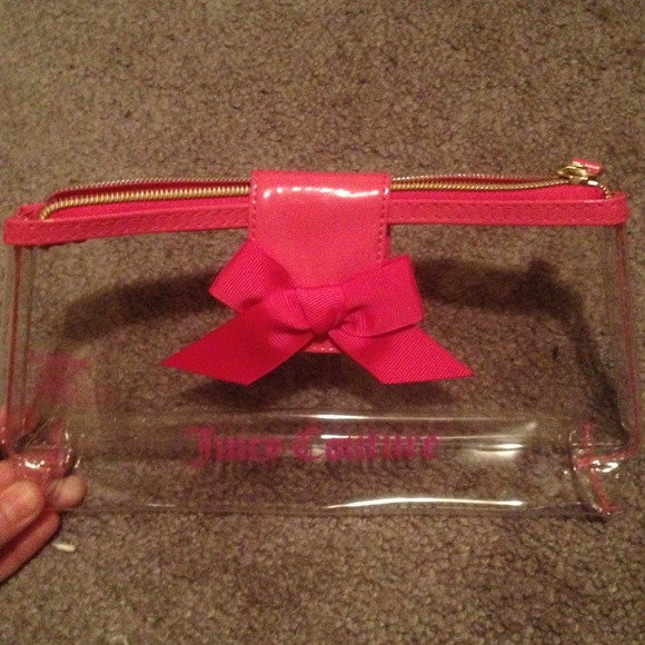 Juicy Couture clear makeup bag