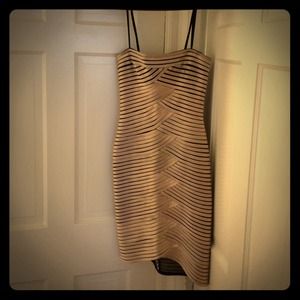 BCBG Champagne Hypnotizer Dress