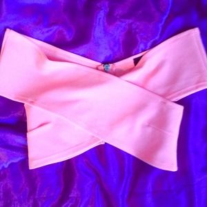 Pink cross cross top