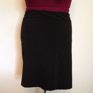 Black knee length pencil skirt