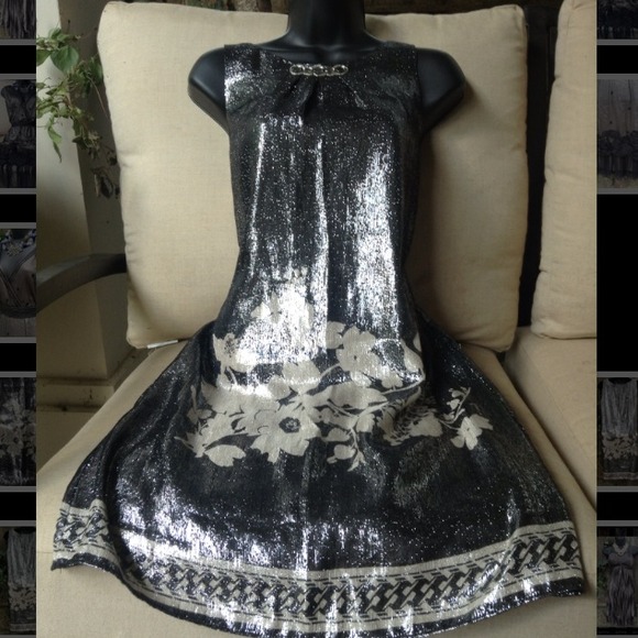 Hale Bob Dresses & Skirts - 🙅SOLD🎈🎈🎈Hale Bob Metallic Silver Cotton/Silk