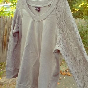 Sweater with Mesh Arms