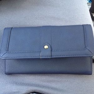 Blue leather wallet