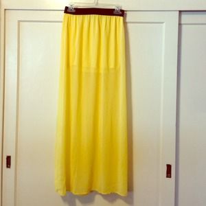 Yellow Maxi Skirt