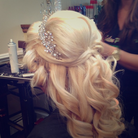 Custom Denise Leli Bridal Headpiece and Veil