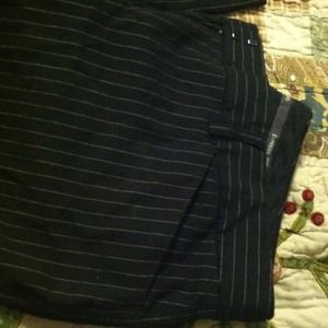 Express Editor Dress Pants Black Pinstripe
