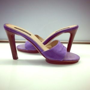 **Lavender suede high heels