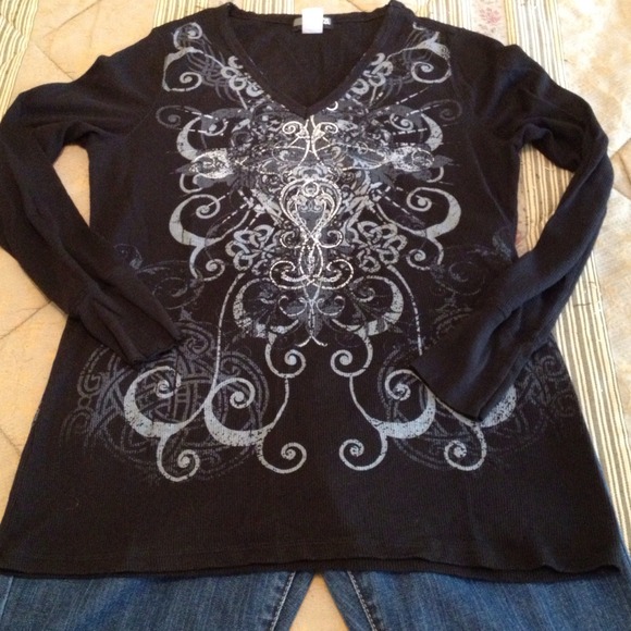 Long-Sleeved Tee, Black
